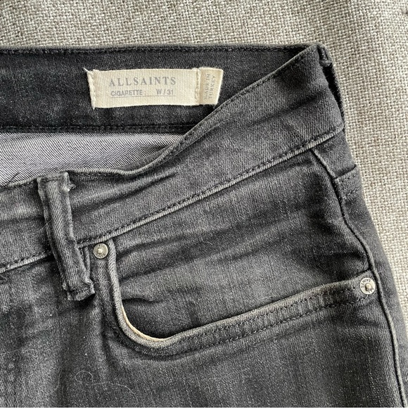 [SOLD] ALLSAINTS Cigarette Jeans - Black - Size 31 - Picture 5 of 11